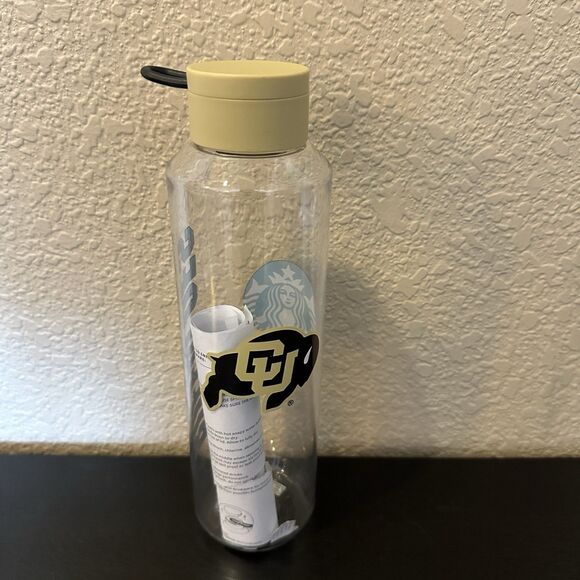 NEW Starbucks University Of Colorado Buffaloes Plastic Water Bottle 24 oz - Picture 2 of 4